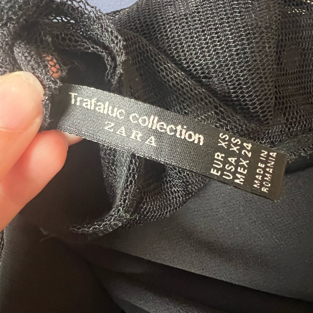 Black Polka Dot Zara Top - Picture 5 of 7